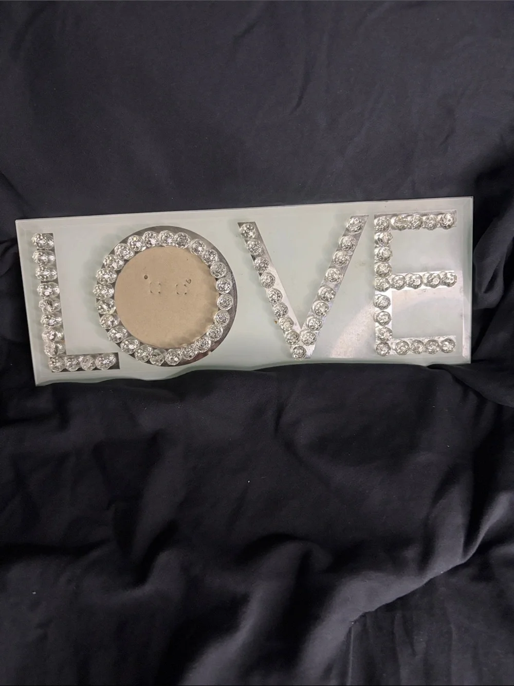 Crystal Embellished LOVE Wall Sign - White & Clear